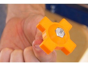 universal 5 16th bolt hand knob fastener handle hardware thumbscrew 3d print model - Mito3D