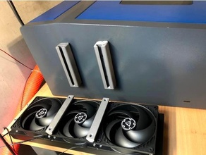 minimalista termosifone fan mount 120mm coda rondine montare diapositiva acqua raffreddamento 3d print model - Mito3D