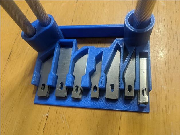 passatempo coltello lama organizzatore exacto xacto 3D print model - Mito3D
