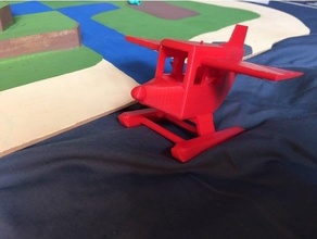 dal aire avión animal cruce flotador hidroavión desnatadora juguete 3d print model - Mito3D