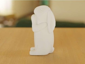 bunny praying sky 3d print model - Mito3D
