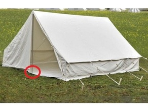 tent floor tarpaulin stick protection rod 3d print model - Mito3D