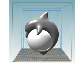 dolphin ball - multi material colours 3d print model - Mito3D