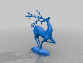 running sika deer 3d print model - Mito3D