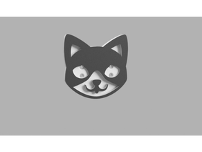 kitty button cat 3d print model - Mito3D