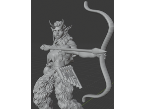 satiro femmina arciere dungeon draghi 3d print model - Mito3D