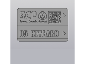 solid access card model level 5 staff scp foundation 3d print model - Mito3D
