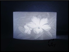 Lithophan Wüste Rose v2 Mixer 3d c47 Dekoration Blume Licht 3d print model - Mito3D