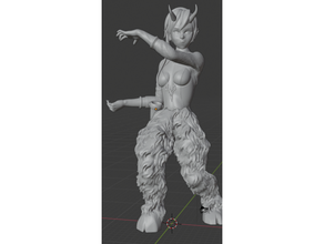 Satyr weiblich Zauberwirker Dungeons Drachen 3d print model - Mito3D