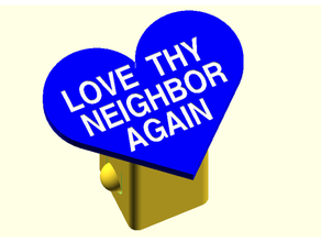 trailer hitch cover - love thy neighbor receiver 3d print model - Mito3D