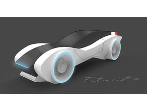 futurista conceito carro 3d print model - Mito3D