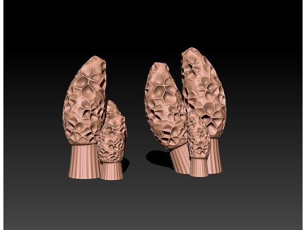 morille champignon grappes 10mm table artisanat dnd éclaireur terrain sombre marteau guerre 3D print model - Mito3D