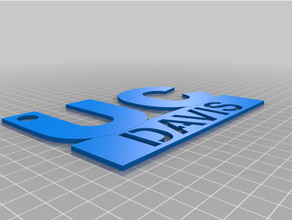 uc Davis llavero 3d print model - Mito3D