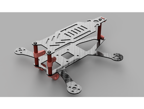microraceur 250g fpv quad coureur microquad micro quadcopter Cadre miniquad 3d print model - Mito3D