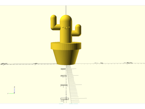 niedlich Kaktus Kunst Pflanze Topf 3d print model - Mito3D