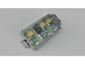 x3 phase pzem-004 din rail mounted power monitoring unit 3d print model - Mito3D