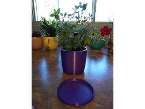 4 inch planter aesthetic decor green grow plant pot 3d print model - Mito3D
