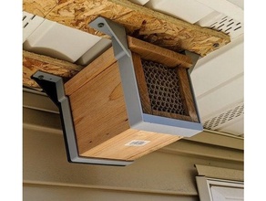 mason bee house mounting bracket hand eaves 3d print model - Mito3D