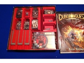 dungeonquest revised edition insert & organizer tile tower dungeon quest 3d print model - Mito3D