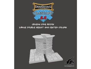 tilescape dungeons addon cavern large double height center column 3d print model - Mito3D