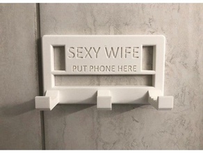 shower phone mount adjustable angles sexy wife version angle phonemount phonestand 3d print model - Mito3D