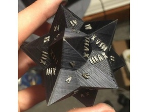 spiky d20 3d print model - Mito3D