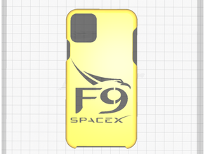 spacex iphone 11 caso funda teléfono smartphone espacio 3d print model - Mito3D