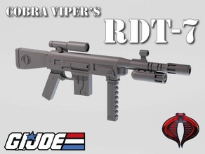 cobra viper's rdt-7 112 scale 6 inch action figure assault rifle assualt classified viper gijoe gi joe gun rdt 7 weapon 3d print model - Mito3D
