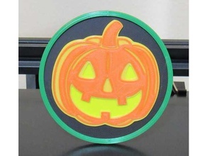 Halloween citrouille Coaster boisson décoration 3d print model - Mito3D