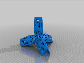 convextetrahedral6v 1p0 p5 p25 p125 1 2 7 8 21 22 23 convex geodesic tetrahedral 3d print model - Mito3D