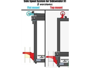 carretel sidewinder x1 artilharia filamento guia suporte 3d print model - Mito3D