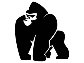 Gorilla Schablone Tier Affe kong 3d print model - Mito3D