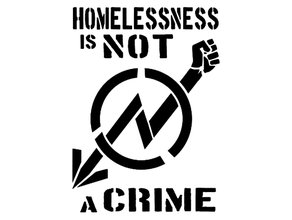 Obdachlosigkeit Kriminalität Schablone obdachlos Propaganda 3d print model - Mito3D