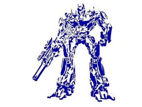 optimus prime stencil 2 autobot autobots machine transformers 3d print model - Mito3D