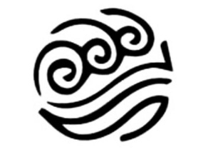avatar acqua tribù simbolo stencil korra nick nickelodeon dominatore dell'aria bottiglia 3d print model - Mito3D
