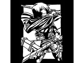 aot Mikasa Ackerman pochoir anime attaque Titan manga 3d print model - Mito3D