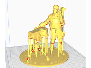ingeniero escritorio decoración centinela estatua equipo fortaleza 2 tf2 3d print model - Mito3D