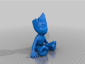 dosya boyut bebek Groot 3d print model - Mito3D