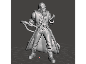 master scourge male human pirate officer pathfinder wormwood 3d print model - Mito3D