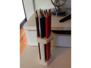 gewichtet farbig Bleistift Halter Unterstützung studentdesignchallenge Bleistifthalter Fall Mantel Tasse 3d print model - Mito3D