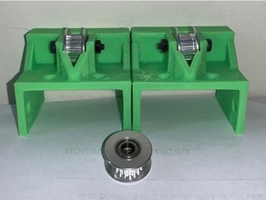 belt driven pulley mount gt2 6mm 5mm bore 20t idler 3d print model - Mito3D