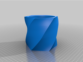 tordu hexadécimal vase 3d print model - Mito3D