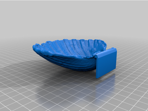 mar Concha tigela parede montagem 3d print model - Mito3D