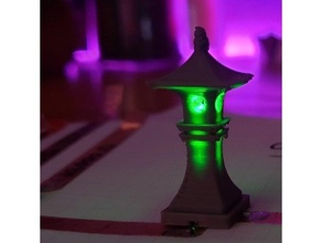 Japonais jardin lampe miniature LED miniatures projet Facile 3d print model - Mito3D