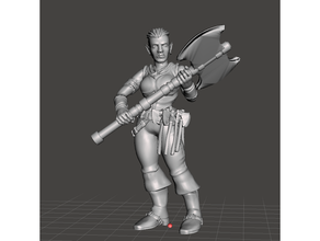 cut-throat grok female half-orc pirate officer pathfinder wormwood 3d print model - Mito3D