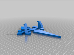 sword wall stand shape cross st james 3d print model - Mito3D