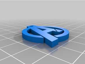 vengadores logo llavero maravilla universo mcu 3d print model - Mito3D