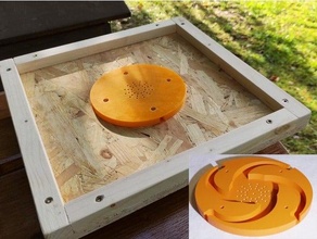 bal arısı kaçış kompakt sarmal tasarım arıcı arıcılık arı kovanı kraliçe arılar kaçışı net yazı tahtası dadan besleyici hasat 3d print model - Mito3D