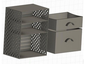 rin's desk drawers drawer drawers mini drawers rinlove storage 3d print model - Mito3D