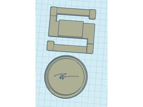 modulare logo cinghia opzionale Conservazione Astuccio guaina contenitore rkx scatola filettato cap 3d print model - Mito3D